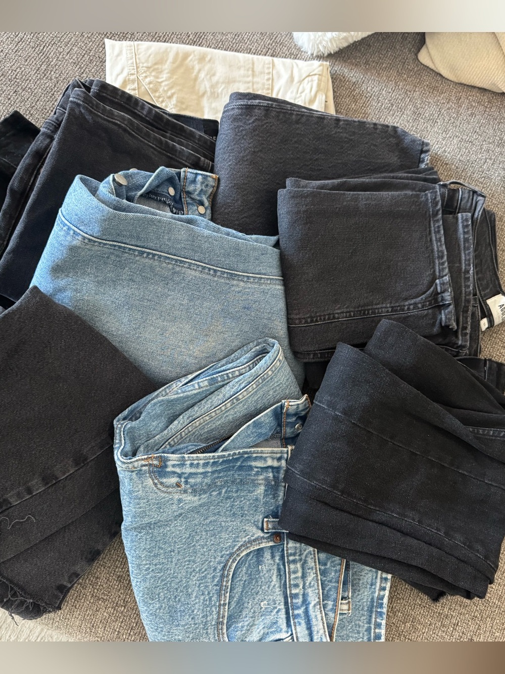 Classic Women's Black and Light Blue Jeans